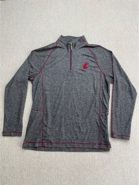 Tommy Bahama Washington State Cougars gray quarter-zip pullover Size XL